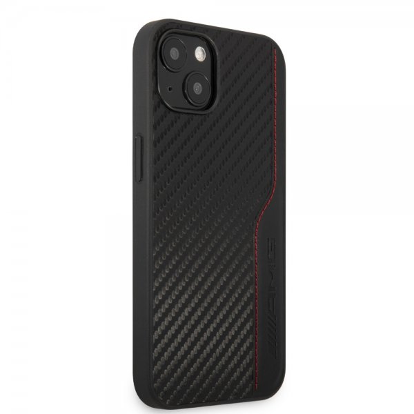 AMG iPhone 14 Deksel Carbon Effect Stamped Logo Svart