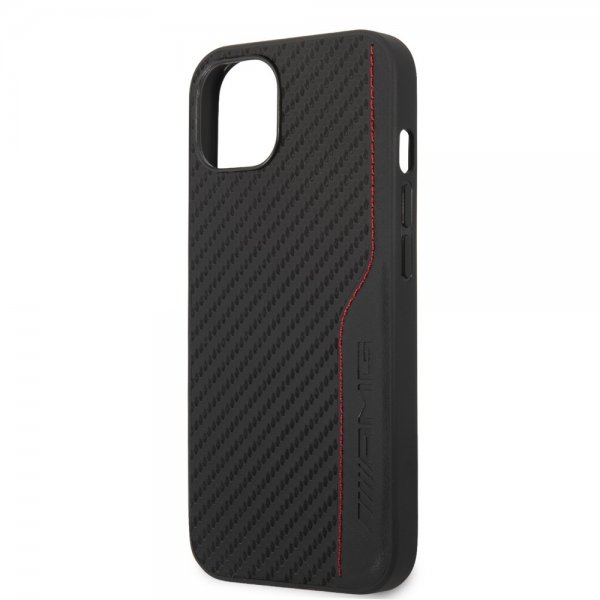 AMG iPhone 14 Deksel Carbon Effect Stamped Logo Svart