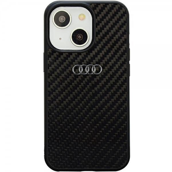 Audi iPhone 14 Deksel Carbon Fiber Svart