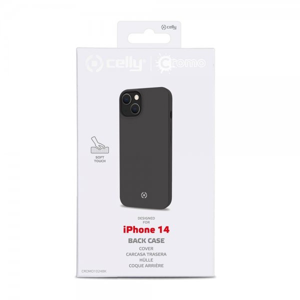 Celly iPhone 14 Deksel CROMO Svart