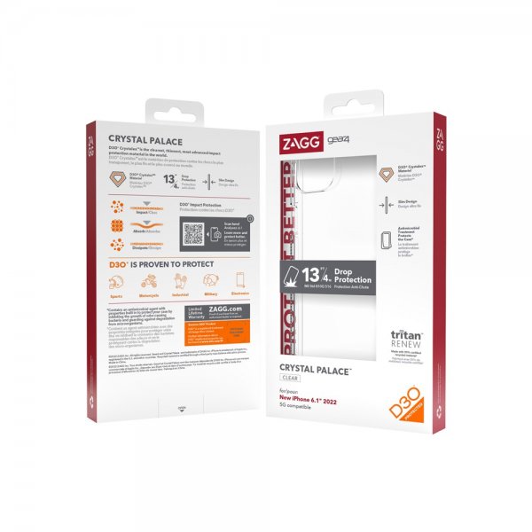 Gear4 iPhone 14 Deksel Crystal Palace Clear