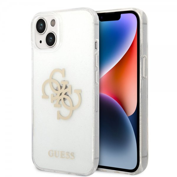 Guess iPhone 14 Deksel Full Glitter Transparent