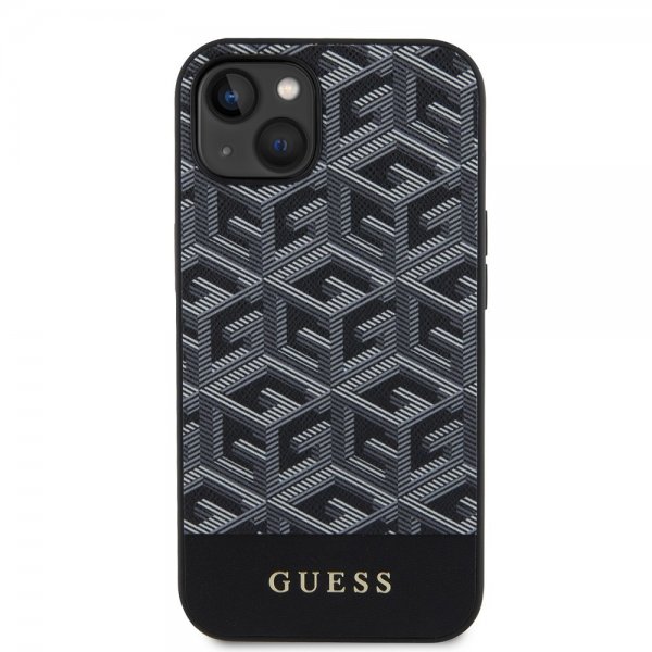 Guess iPhone 14 Deksel G Cube MagSafe Svart