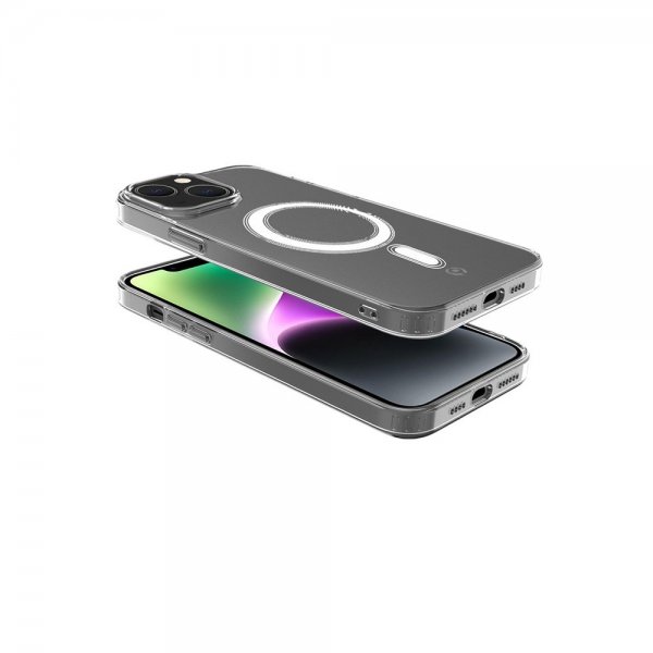 Celly iPhone 14 Deksel GELSKINMAG MagSafe Transparent