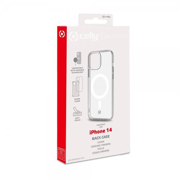 Celly iPhone 14 Deksel GELSKINMAG MagSafe Transparent