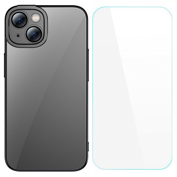 Baseus iPhone 14 Deksel Glitter Series Svart