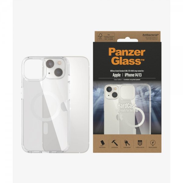 PanzerGlass iPhone 13/iPhone 14 Deksel HardCase MagSafe Transparent