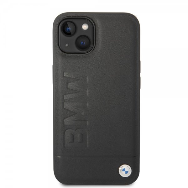 BMW iPhone 14 Deksel Hot Stamp Metal Logo Svart