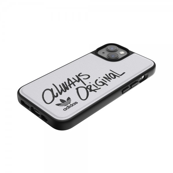 Adidas iPhone 14 Deksel Inlay Embroidery Case Hvit Svart