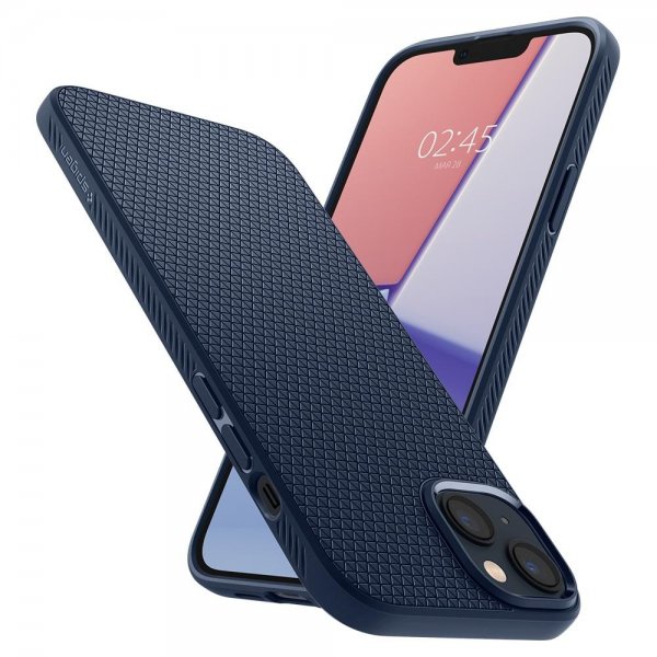 Spigen iPhone 14 Deksel Liquid Air Navy Blue