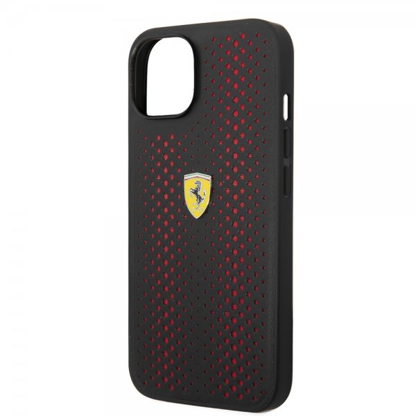 Ferrari iPhone 14 Deksel Logo Perforert Rød