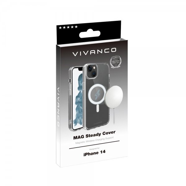 Vivanco iPhone 14 Deksel Mag Steady Transparent