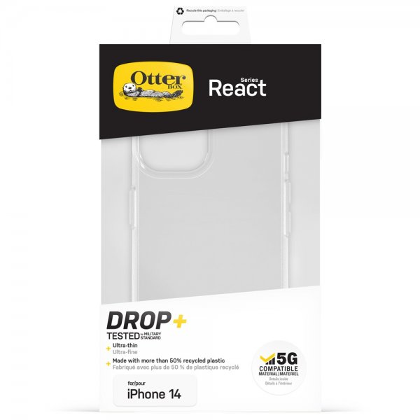 Otterbox iPhone 14 Deksel React Clear