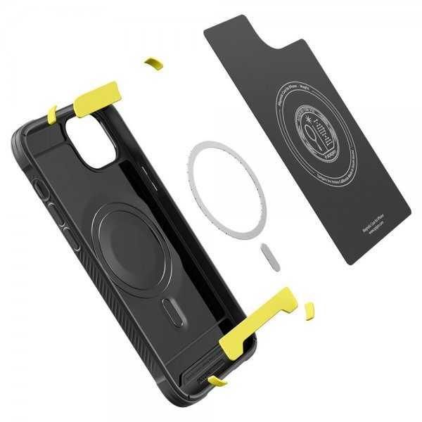 Spigen iPhone 14 Deksel Rugged Armor MagFit Matte Black