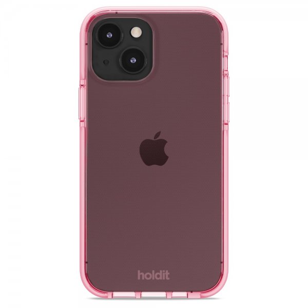 holdit iPhone 14 Deksel Seethru Bright Pink