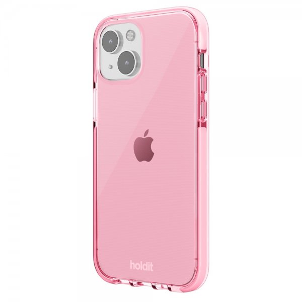 holdit iPhone 14 Deksel Seethru Bright Pink
