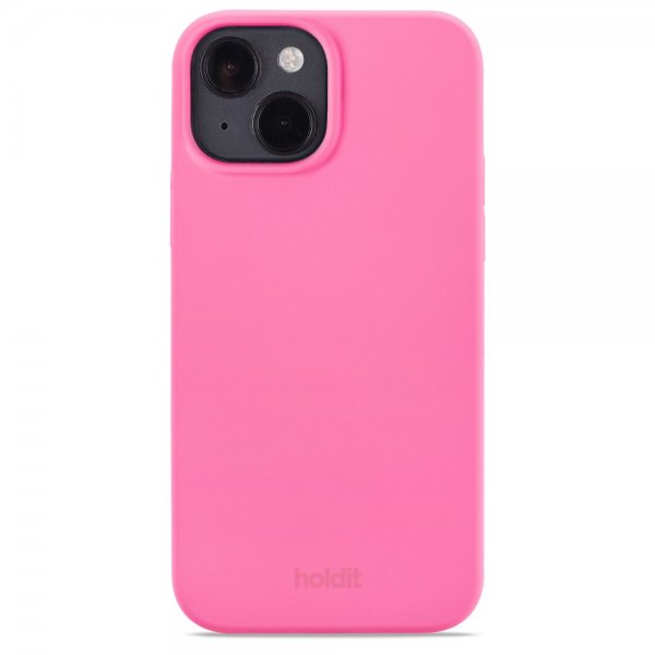 holdit iPhone 14 Deksel Silikon Bright Pink
