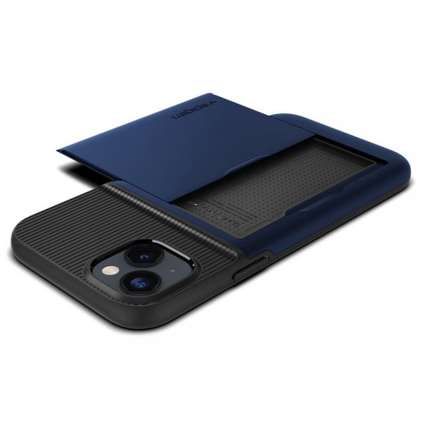Spigen iPhone 14 Deksel Slim Armor CS Navy Blue