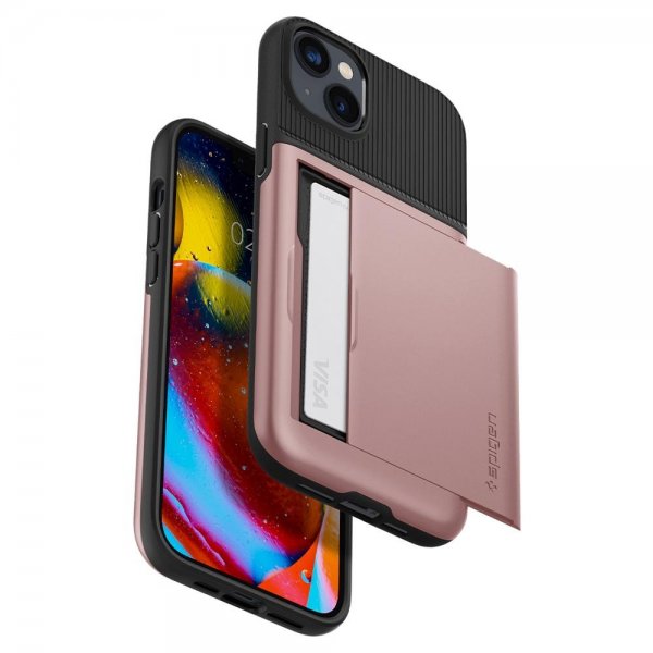Spigen iPhone 14 Deksel Slim Armor CS Rose Gold