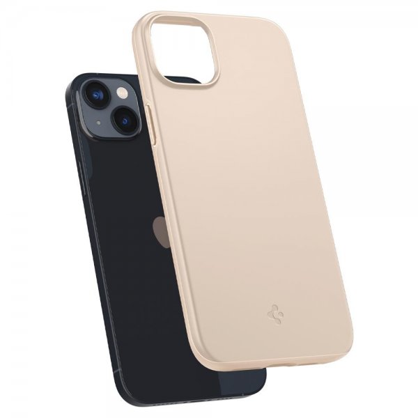 Spigen iPhone 14 Deksel Thin Fit Sand Beige