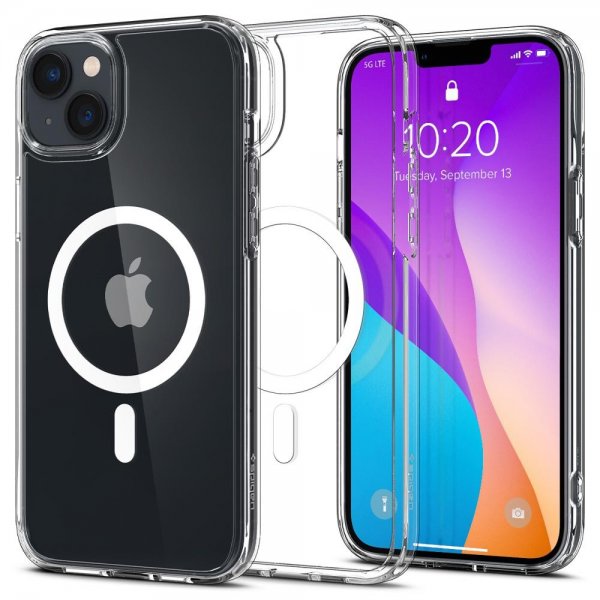 Spigen iPhone 14 Deksel Ultra Hybrid MagFit Hvit