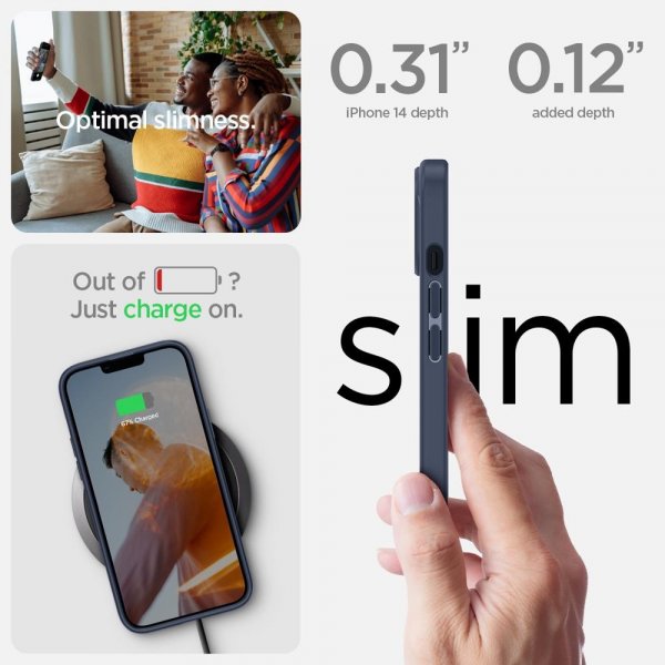 Spigen iPhone 14 Deksel Ultra Hybrid Navy Blue