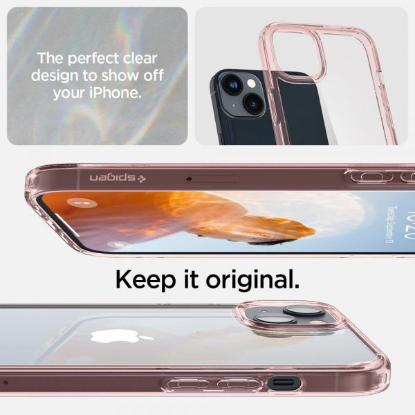 Spigen iPhone 14 Deksel Ultra Hybrid Rose Crystal