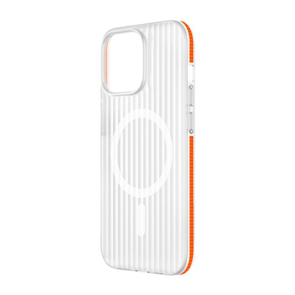 iPhone 13/iPhone 14 Deksel Korrugerte MagSafe Oransje