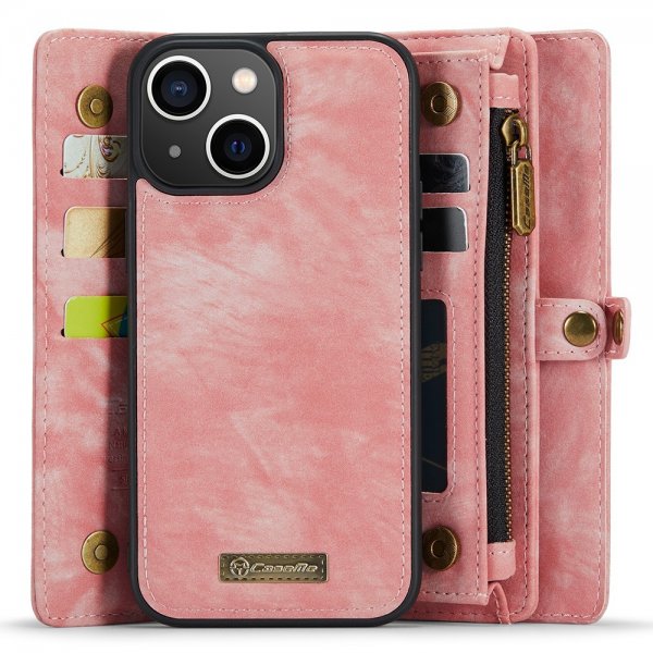 CaseMe iPhone 15 Etui 008 Series Avtakbart Deksel Rosa