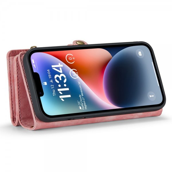 CaseMe iPhone 15 Etui 008 Series Avtakbart Deksel Rosa