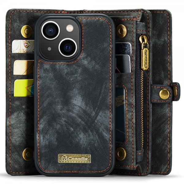 CaseMe iPhone 15 Etui 008 Series Avtakbart Deksel Svart
