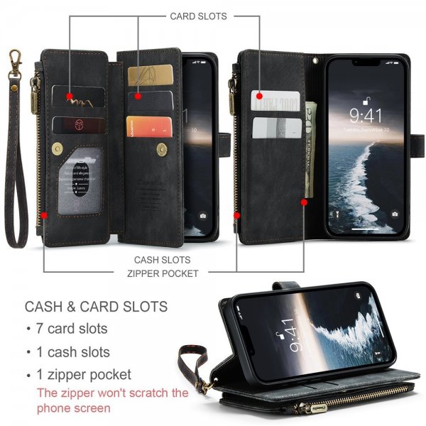 CaseMe iPhone 15 Etui C30 Series Svart
