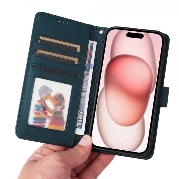 Betopnice iPhone 15 Etui Avtagbart Deksel 005 Blå