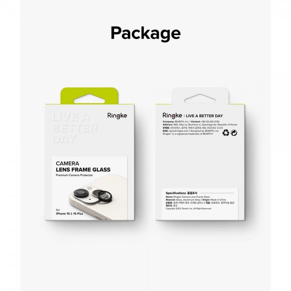 Ringke iPhone 15/iPhone 15 Plus Kamerabeskytter Camera Lens Frame