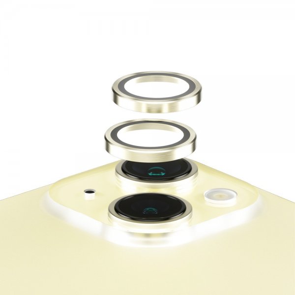 PanzerGlass iPhone 15/iPhone 15 Plus Kamerabeskytter Hoops Gul