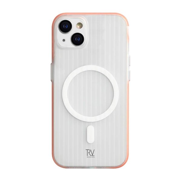 Rvelon iPhone 15 Deksel Korrugerte MagSafe Oransje