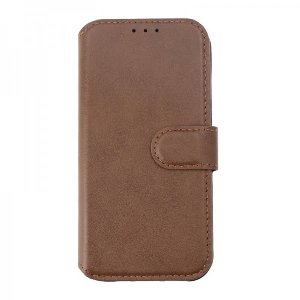Rvelon iPhone 15 Etui Ekte Skinn Brun