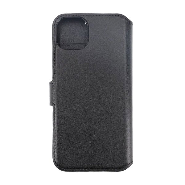 Rvelon iPhone 15 Etui Ekte Skinn Svart