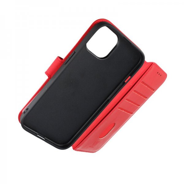 Rvelon iPhone 15 Etui Detachable Wallet Case Rød