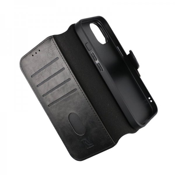 Rvelon iPhone 15 Etui Detachable Wallet Case Svart