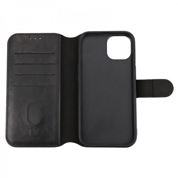 Rvelon iPhone 15 Etui Detachable Wallet Case Svart