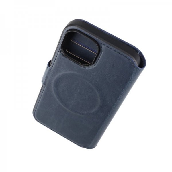 Rvelon iPhone 15 Etui 4 Kortlomme MagSafe Blå