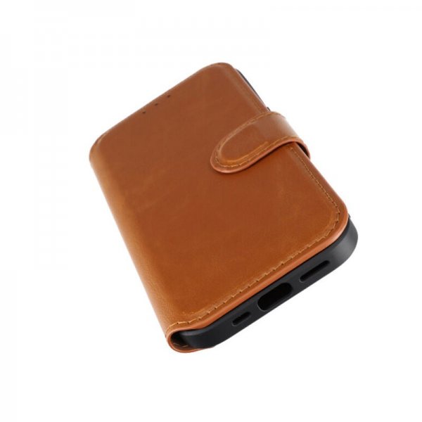 Rvelon iPhone 15 Etui 4 Kortlomme MagSafe Brun