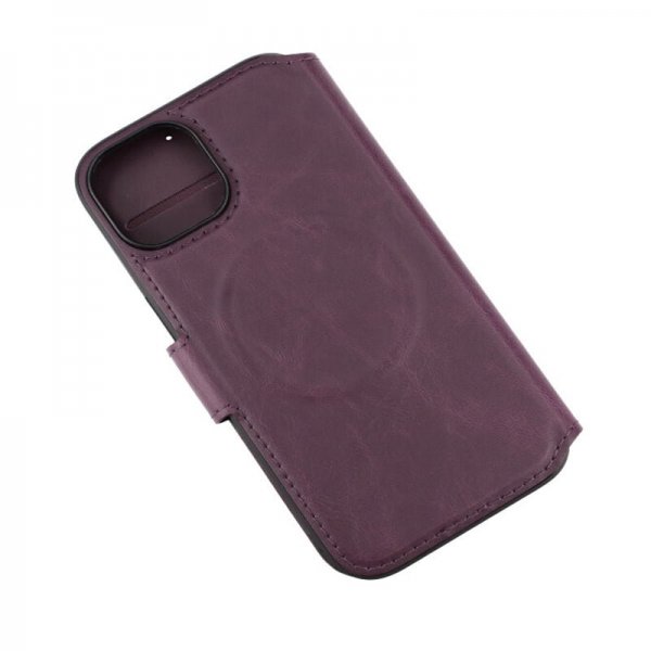 Rvelon iPhone 15 Etui 4 Kortlomme MagSafe Lilla