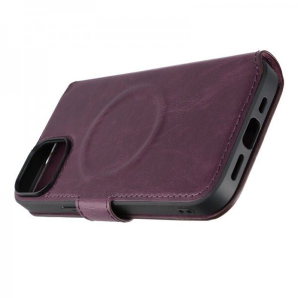 Rvelon iPhone 15 Etui 4 Kortlomme MagSafe Lilla