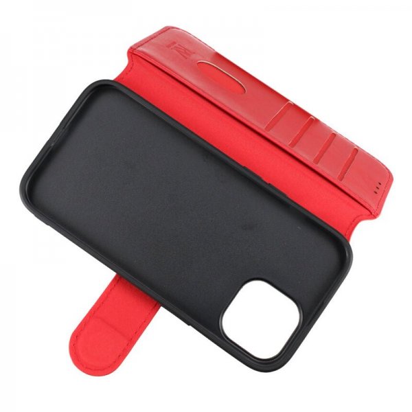 Rvelon iPhone 15 Etui 4 Kortlomme MagSafe Rød
