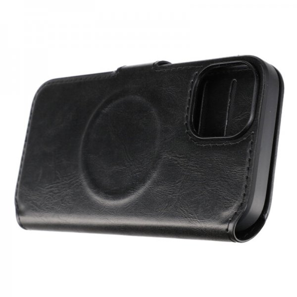 Rvelon iPhone 15 Etui 4 Kortlomme MagSafe Svart