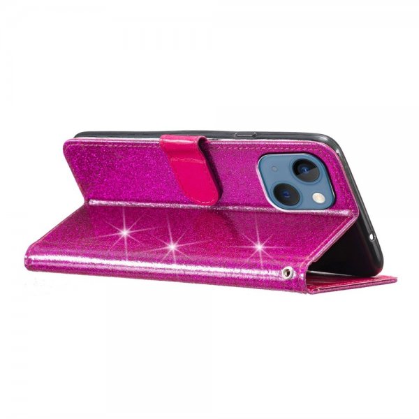 iPhone 15 Plus Etui Glitter Magenta