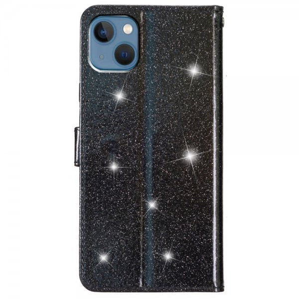 iPhone 15 Plus Etui Glitter Svart