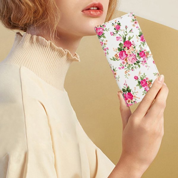 iPhone 15 Plus Etui Motiv Rosa Marmor
